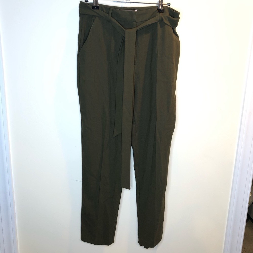 Forever 21 Green Trousers w/ Tie Belt